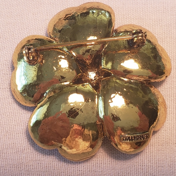 Vintage Hollycraft Large brooch pin Pretty Rhinestones - Picture 7 of 7